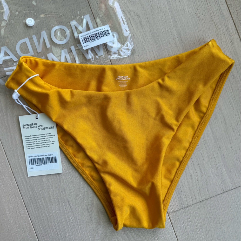 Monday Swimwear Seychelles bottom in Mango (Modest coverage)